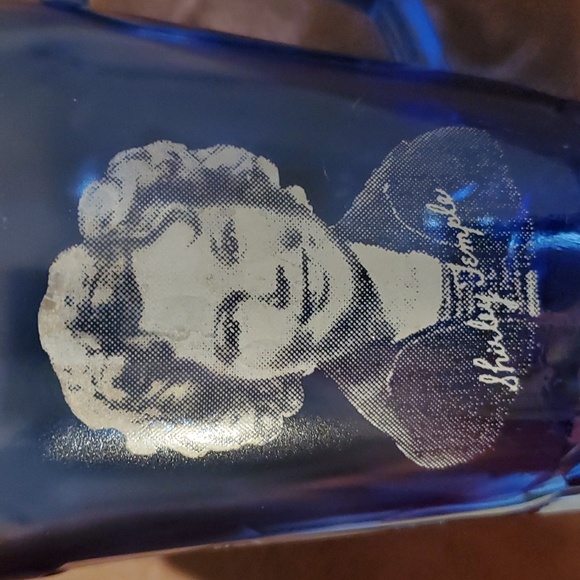Antique 1930's Shirley Temple Hazel Atlas Cobalt Blue Depression Glass - Picture 7 of 8